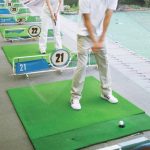 ゴルフ練習、身体の軸